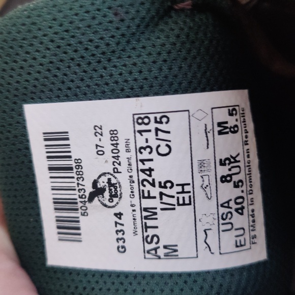 Nwt Georgia Boots Giant Brown Steel Toe Size 8.5 - Picture 13 of 13